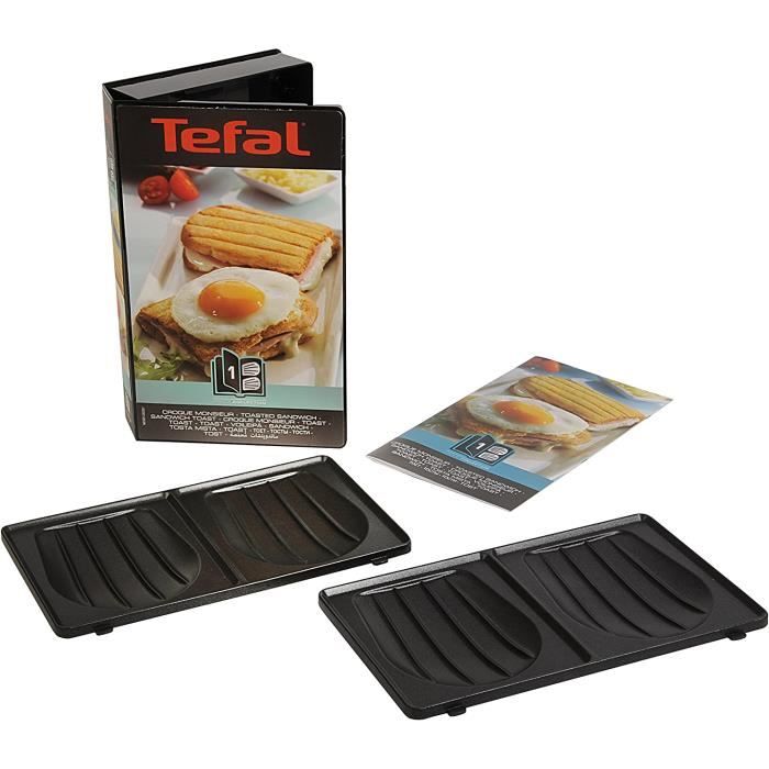 Tefal XA800112 Snack Collection - Deux plaques croque monsieur + 1 livre de recettes