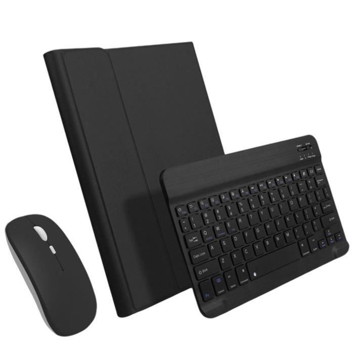 Jeu de souris de clavier avec étui de protection compatible avec des accessoires de tablette iPad 9.7inch noir