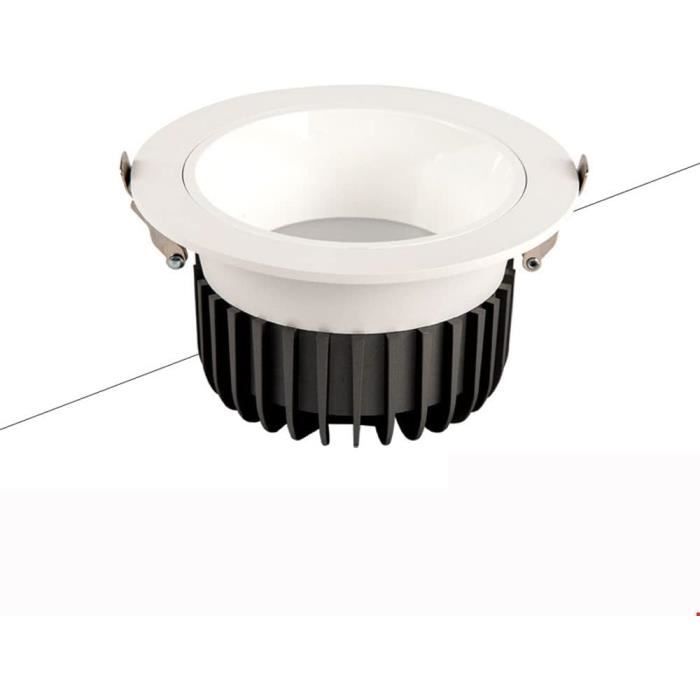 Spot Encastré Rond - Collerette Blanche Noire JISO 631D