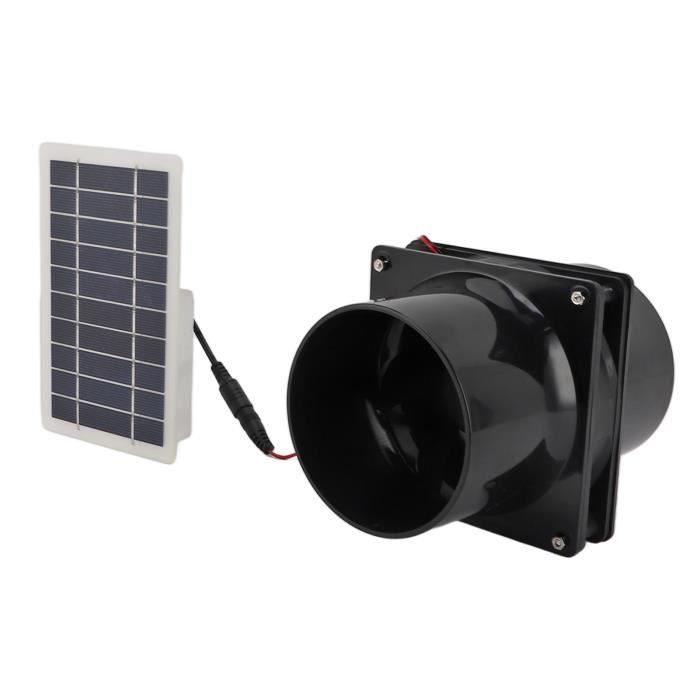 Ventilateur d'extraction solaire VGEBY - Tuyau Rond - Kit Panneau Solaire ABS - 10W 12V