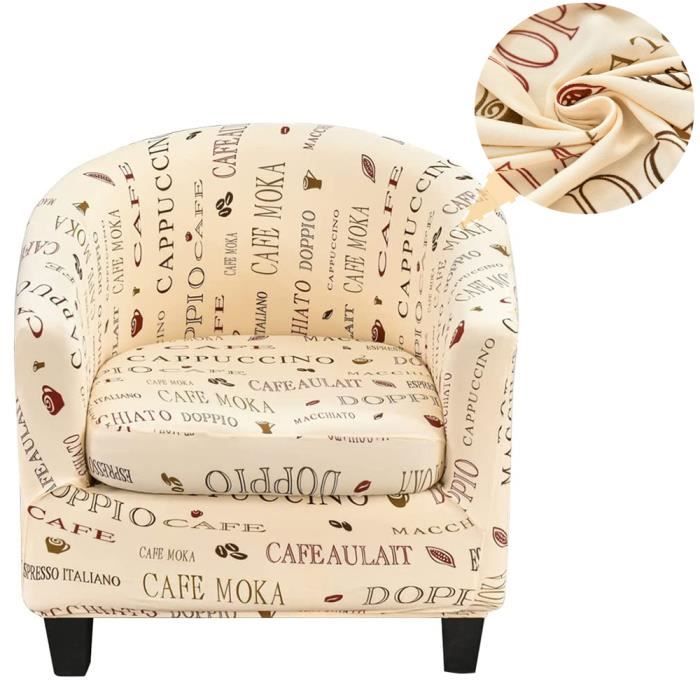 Housse Fauteuil CabrioletVIPITH 2 pièces Housse de Fauteuil Tullsta Cocktail Extensible Housse Tub Chair Salon (Careau 2)-I