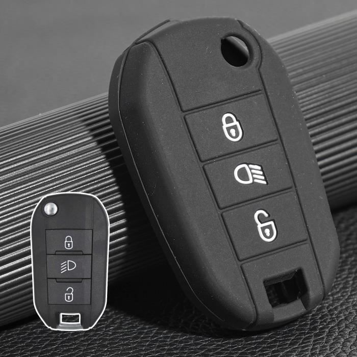 Coque de clé télécommande à 3 boutons en Silicone Pour Peugeot 208 308 3008 508 5008 301