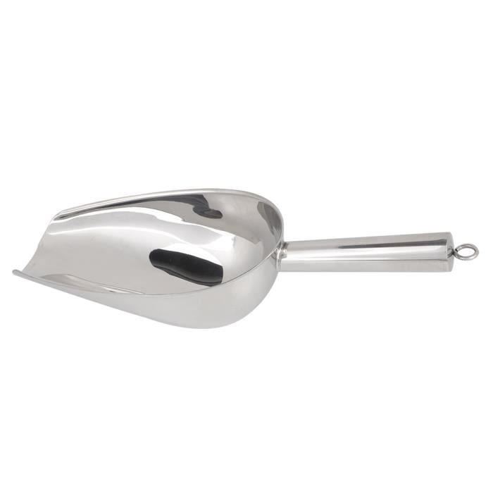 Pelle à Glace En Acier Inoxydable – Manche En Bois – 24 Cm – Pour Glace Dure, Desserts, Beurre – Ustensile De Cuisine