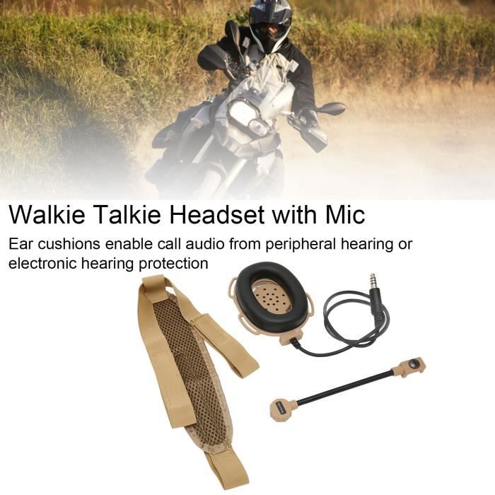 Casque Talkie-Walkie Avec Micro Rotatif - Oreillette 2 Broches Pour Baofeng UV-5R Retevis RT24