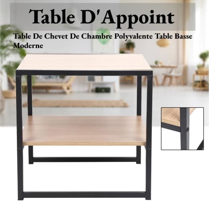 Etagère de rangement 50 x 50 x 50,5 cm avec tuyau de fer enduit de