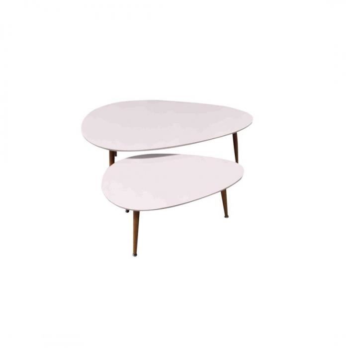Fly Lot De 2 Tables Basses Gigogne Blanche Au Style Scandinave Achat Vente Table Gigogne Fly Lot De 2 Tables Basses Gig Soldes Sur Cdiscount Des Le 20 Janvier Cdiscount