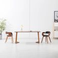 CHARME Chaise de salle à manger Gris foncé Tissu et bois courbé - Meuble Fauteuil Cuisine - Design Moderne -49 x 51 x 70 cm769-1