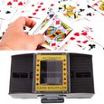 ZLGP Melangeur De Carte Universel,6 Deck Poker Automatique Mélangeur,Mélangeur De Carte Électrique Le Jeu De Famille Accessoire 268-1