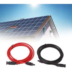 Câble Solaire 6mm² 5M IP68 - Rallonge Panneau Photovoltaïque Avec Connecteurs MC4