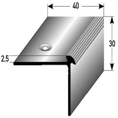 Nez De Marche Aluminium Anodisé, L.2 M X L.1.9 Cm X H.2 Cm