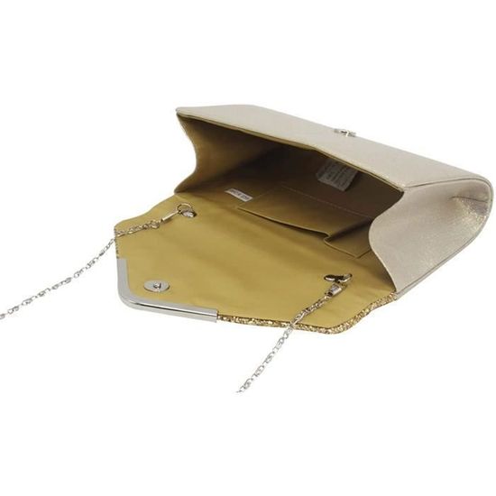 Pochette De Soirée Dokeno Avec Chaîne Amovible - Sac Enveloppe élégant Pour Femme - Mariage, Fête