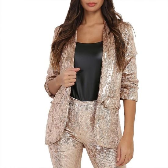 Blazer sequins doré sale