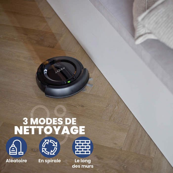 Robot Aspirateur 3 En 1 – Balayage Et Serpillère – Navigation Intelligente – Anti-chute, Anti-collision – Nettoyage Automatique