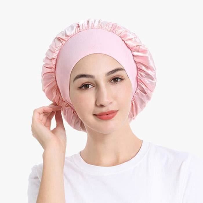 Lot De 3 Bonnets De Nuit En Satin Pour Enfants - Élastique Large - Cheveux Longs Ou Courts - Noir, Bleu, Rouge