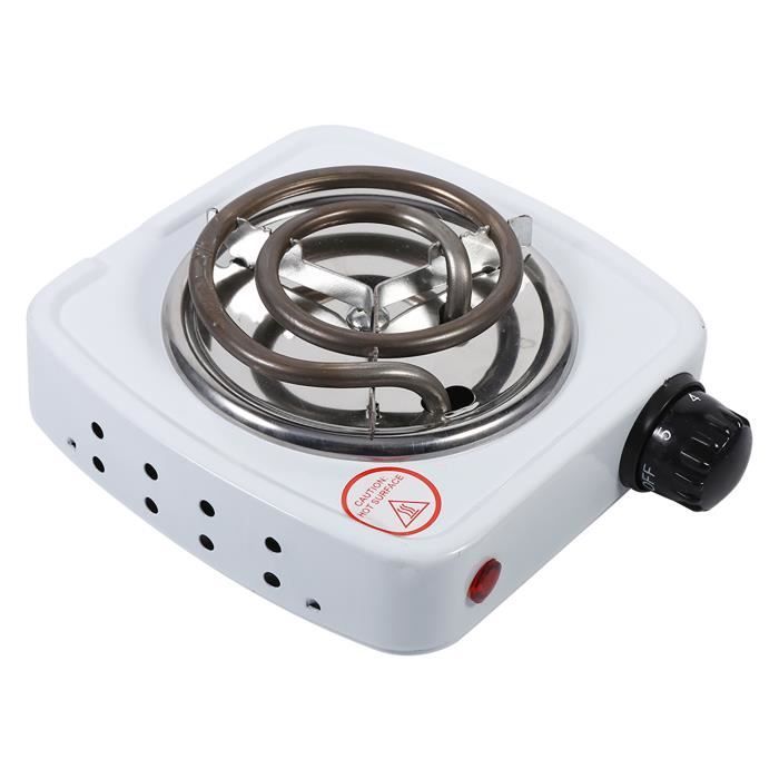 Mini Plaque Chauffante Électrique 500W – Cuisinière Portable Pour Café Thé Et Cuisson Rapide Argent Gris