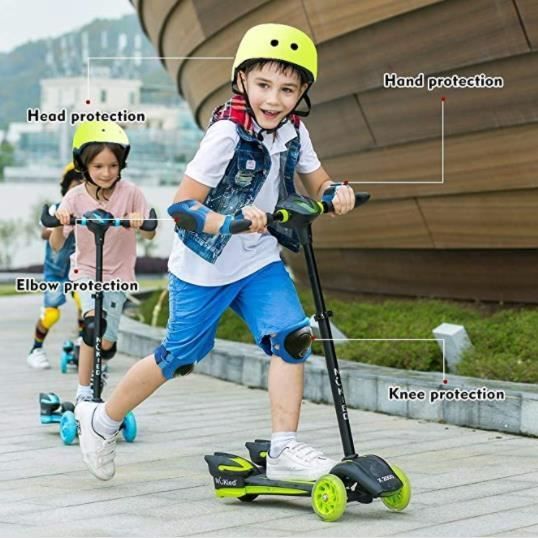 Septpenta Casque De Vélo Enfant – Réglable, Mousse Absorbante, Pour 5 à 14 Ans – Vélo, Longboard, Patinage