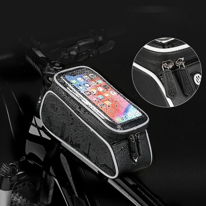 ROCKBROS Sacoche de Cadre de Vélo - Étanche - Écran Tactile - Support de  Téléphone de