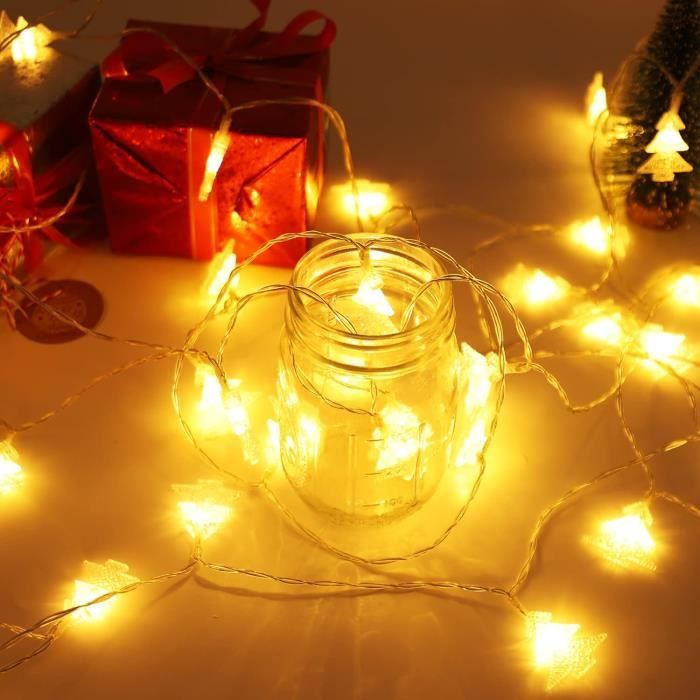 Guirlande lumineuse 280 LEDs 2.8m 8 effets lumineux Sapin de Noël avec  anneau Blanc chaud