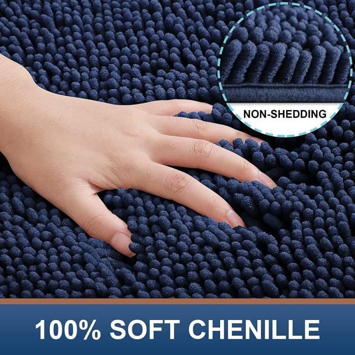 Guy Levasseur - Tapis de bain mousse mémoire de forme en polyester anthracite - gris anthracite