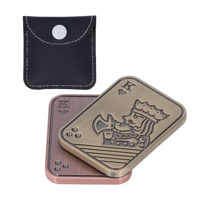 Jouet Fidget Magnétique Poker Push Slider En Métal, Anti-stress, Pour Adulte Et Ado (44 X 33 Mm)