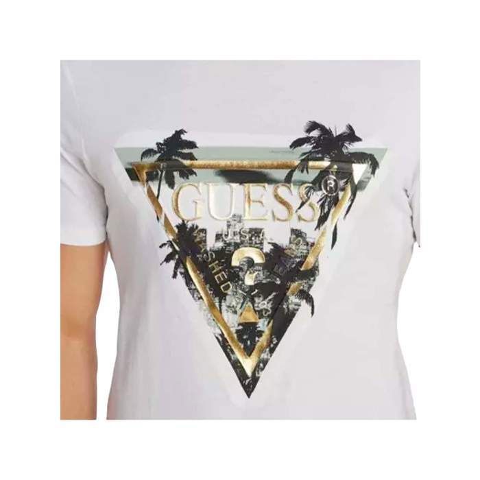 T shirt best sale guess homme blanc