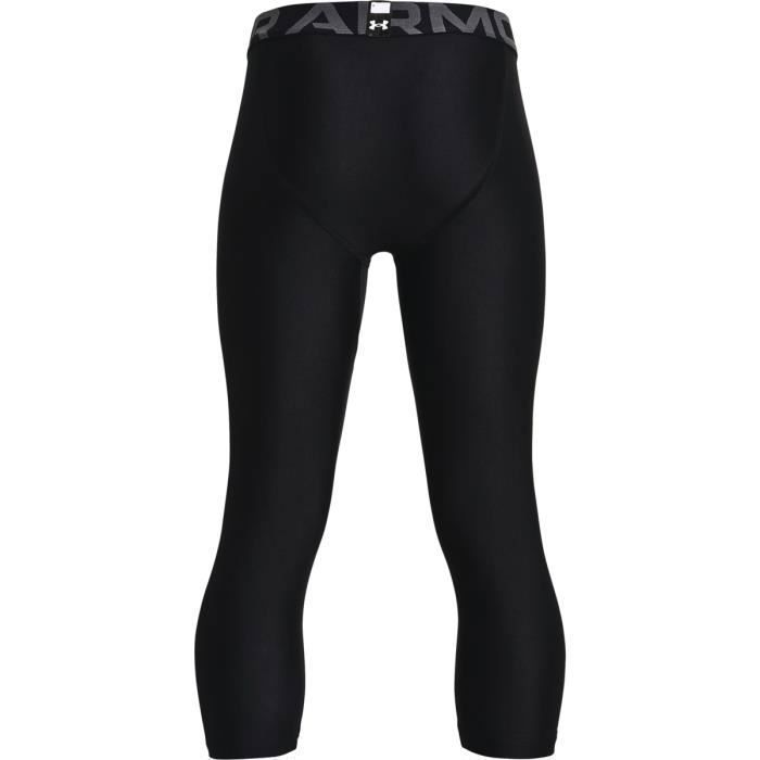 Legging garcon Under Armour 3 4 noir blanc 6 8 ans Noir blanc Cdiscount Sport