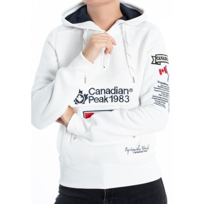 CANADIAN PEAK Sweat Femme GYRELLE Blanc Femme Blanc Cdiscount