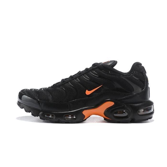 Baskets tn Plus Homme Chaussures Entra nement de Sport Noir Orange