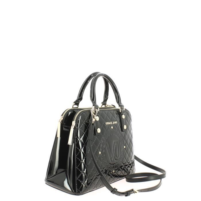 Sac VERSACE JEANS vernis noir Achat Vente Sac VERSACE JEANS