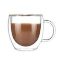 Café,Tasse à café en verre Double couche de 200ML,avec service à thé manuel,tasse à bière,boisson au lait,tasse résistante à la-2