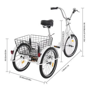 Tricycle adulte 5 vitesses P2R 20 | Vélo-Store