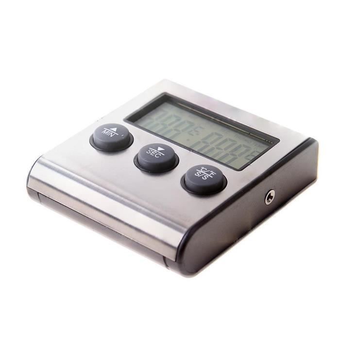 26€88 sur Thermomètre à barbecue Bluetooth sans fil Sonde électronique  pliante-NOIR - Accessoires pour barbecue et fumoir - Achat & prix