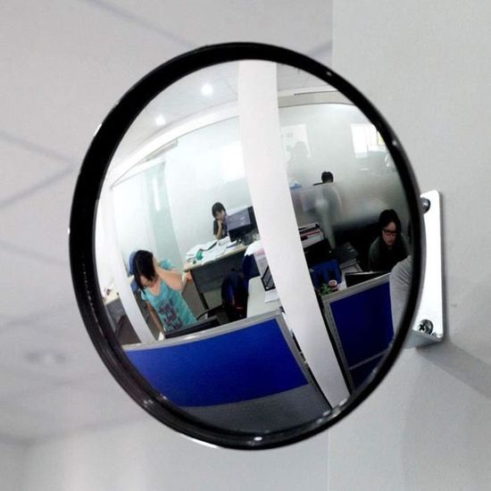 2 Miroirs Convexes De Sécurité 30 Cm - Angle 130°, Cadre ABS, Pour Garage, Entrepôt, Magasin, Réduction Angles Morts
