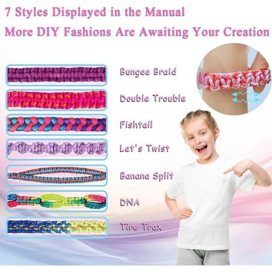 Kit Fabrication Bracelets D'amitié Pour Fille 6-12 Ans - 300+ Pièces Perles, Fils, Breloques - Activité Manuelle Créative DIY