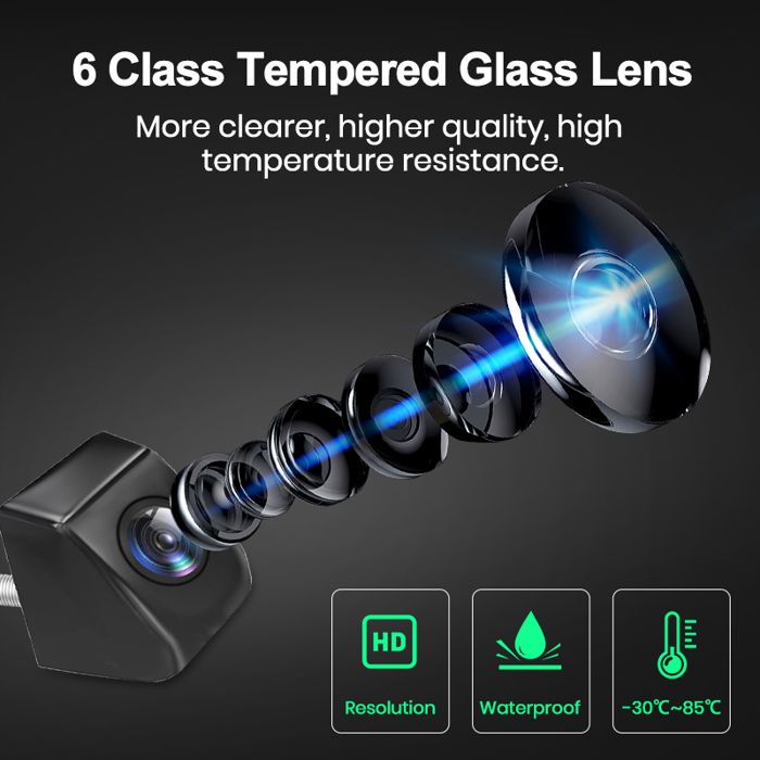Caméra De Recul Solaire Sans Fil HUAJUN - Batterie 9600mAh, HD 1080P, Vision Nocturne, IP67