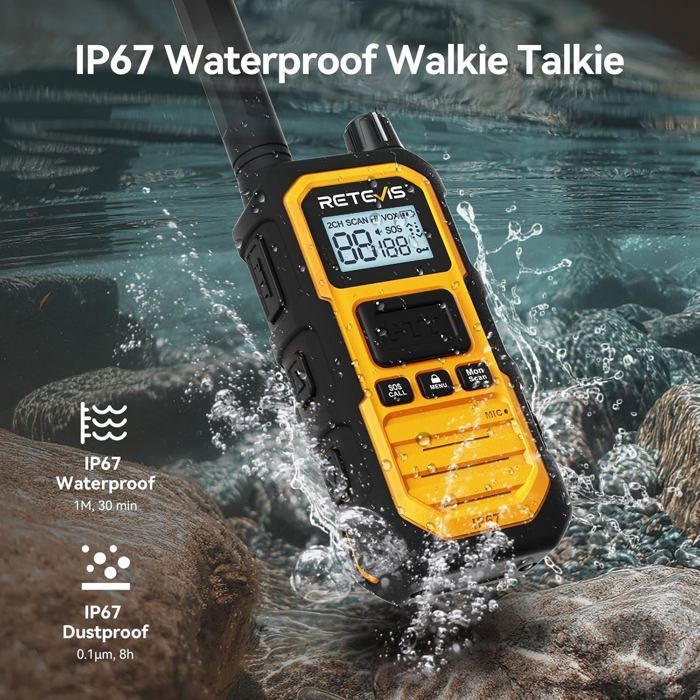 Retevis Rb648p Retevis RB648P Talkie Walkie Professionnel Longue Portée, IP67 Étanche ...