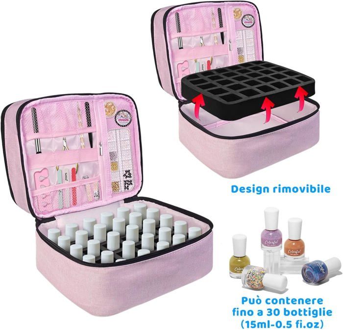 Boîte De Rangement Pour Cotons & Vernis – Transparente – Organisateur Salon & Maison – 12,5x7x7,5 Cm