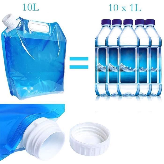 Bidon Souple à Eau 15 Litres Highlander - Robinet Intégré, Poignée De Transport - Parfait Camping, Voyage, Jardin