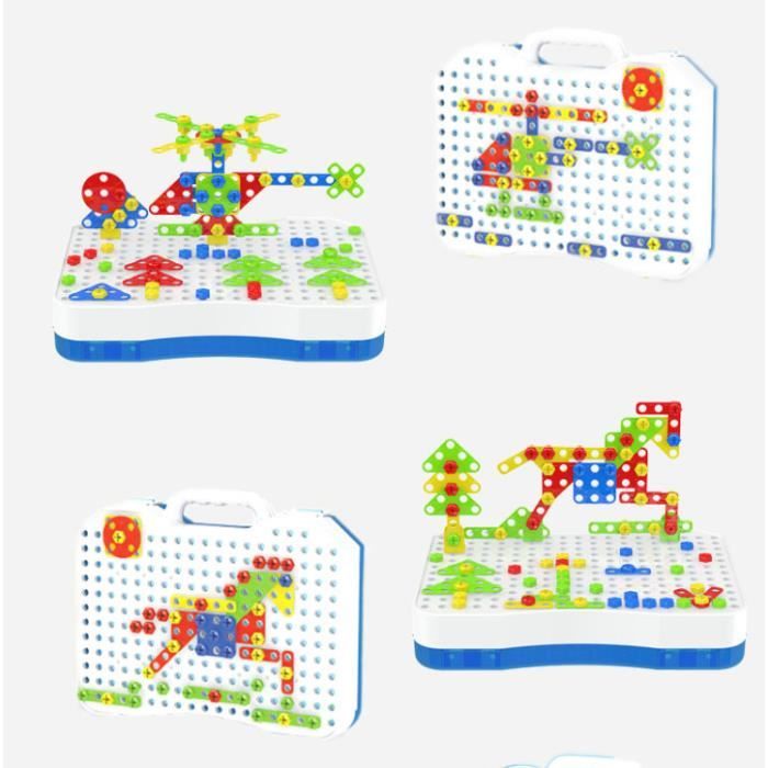 13€04 sur 888pcs Mosaique Creative Puzzle Jouet Bloc de Jouet Educatif  Créatif DIY Jeu de Construction Colorée Cadeau de Noël Fête Anniversaire  pour Enfants Filles Garçons Plus de 3ans - Poupée 