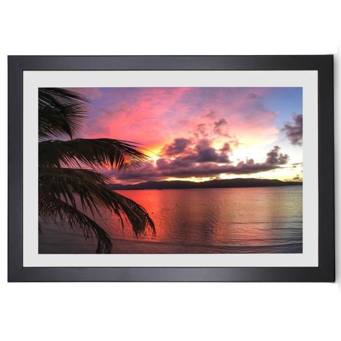 Lot De 2 Cadres Photo 15 X 20 Cm - Noir - Bois - Avec Verre Acrylique à