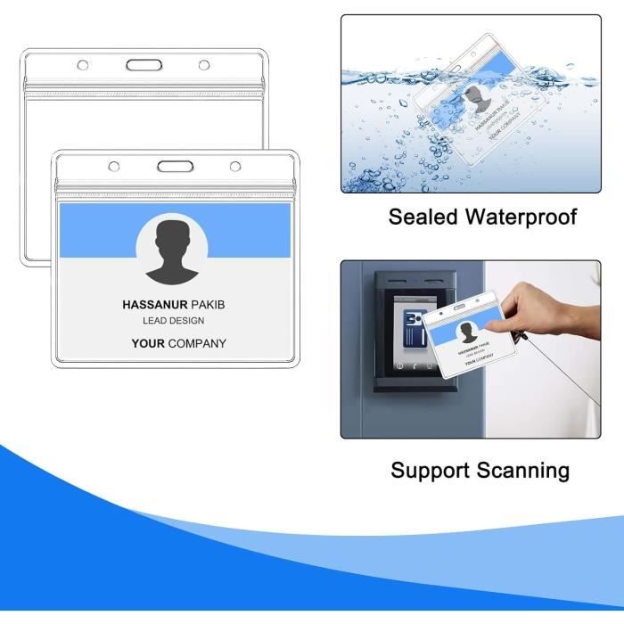 Cordon Badge Professionnel Porte Badge Avec Cordon Tour De Cou - Lanyard Réglable Avec Crochet | Pour Bureau, École, Transport Lanyard Ajustable