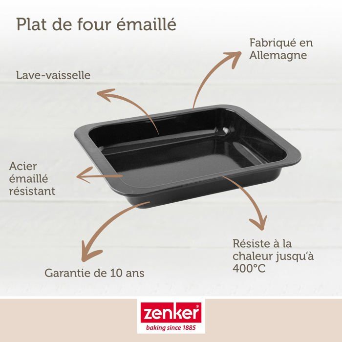 Tescoma Plat à Four Profond Saphir 38x28 Cm Avec Grille - Revêtement Antiadhésif Ultra-Résistant Pour Cuissons Parfaites Salées & Sucrées
