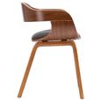 CHARME Chaise de salle à manger Gris foncé Tissu et bois courbé - Meuble Fauteuil Cuisine - Design Moderne -49 x 51 x 70 cm769-3