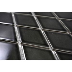 Mosaïque Céramique éventail Gris-pierre Brillant – 10 Plaques, 13-FS02_f