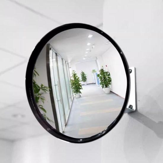 Miroir De Circulation Convexe, Miroir Convexe Extérieur, Miroir De Sécurité 30cm, Circulation Grand Angle Incurvé À 130 Degrés, Miroir De Sécurité Grand Angle pour Allées