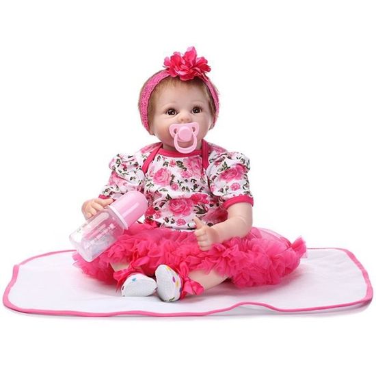 Antboat Reborn Poup/ée B/éb/é Fille 22 Pouces 55 cm Silicone Souple Vinyle Vrai Vie R/éaliste Fait Main Jeune Fille Endormie Jouets Gar/çon et Fille Cadeaux danniversaire Reborn Dolls Reborn Fille
