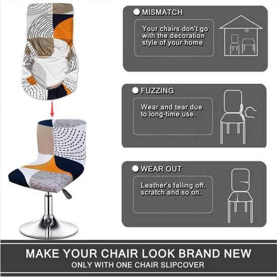 Housse De Tabouret De Bar Extensible 4PCS Housse De Chaise Haute