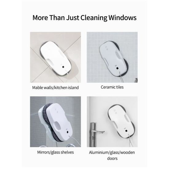 Robot Nettoyeur De Vitres HUTT DDC55 - Automatique Et Télécommandé - 12 Chiffons Inclus