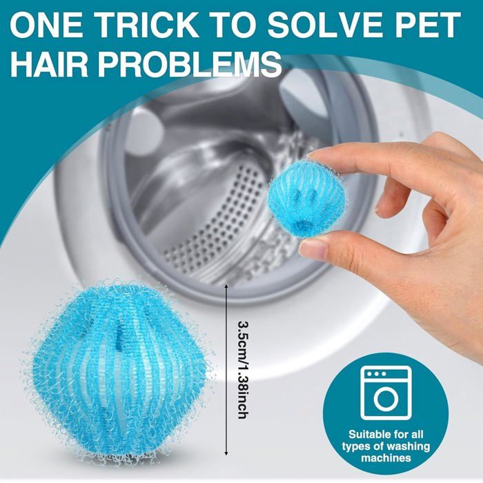 Boule Anti Poils Machine à Laver, 15 Pièces Nylon Boule de Lavage — free download
