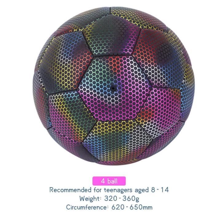 Football Holographique Réfléchissant Ballon De Football Lumineux, Balle De  Foot Lumineuse, Ballon De Football Fluorescent Lumineux - Cdiscount Sport